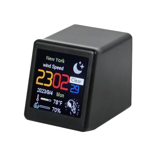 CAIDEN Smart Mini Table Clock WiFi Weather Album Function5 Photos