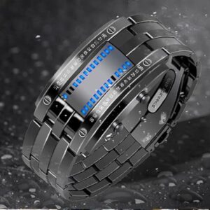 Reginald Digital Men's Watch (Silver Dial Silver Colored Strap)