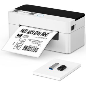 HIROBOT Thermal Barcode Label Printer for 4x6 Inch Label, Adjustable Size, 203DPI