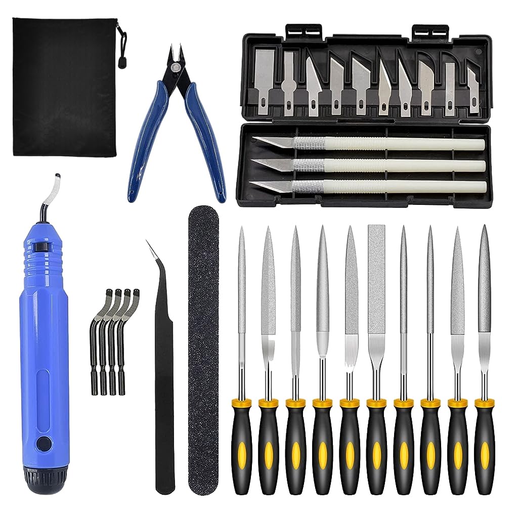 Serplex® 32Pcs 3D Print Tool Kit 3D Print Tool Accessories Kit Includes Debur Tool