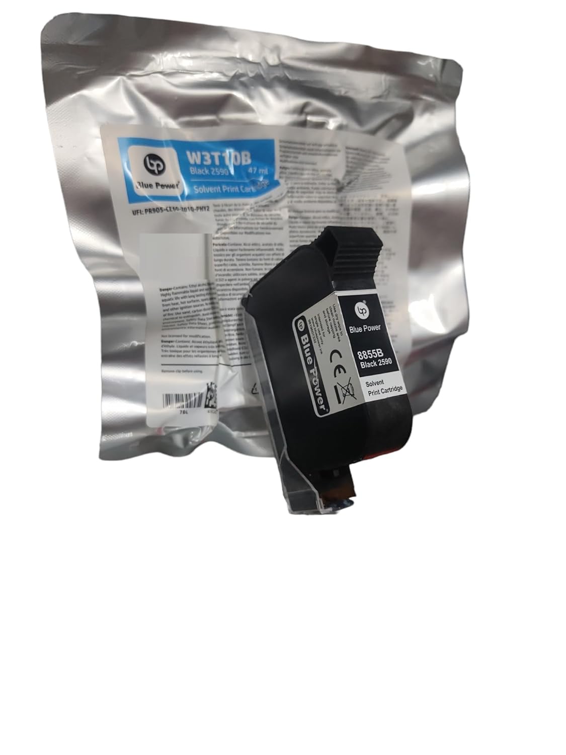 BP BLUE POWER 2590 W3T10B Inkjet Printer Cartridge Black 2590 Solvent Print Cartridge