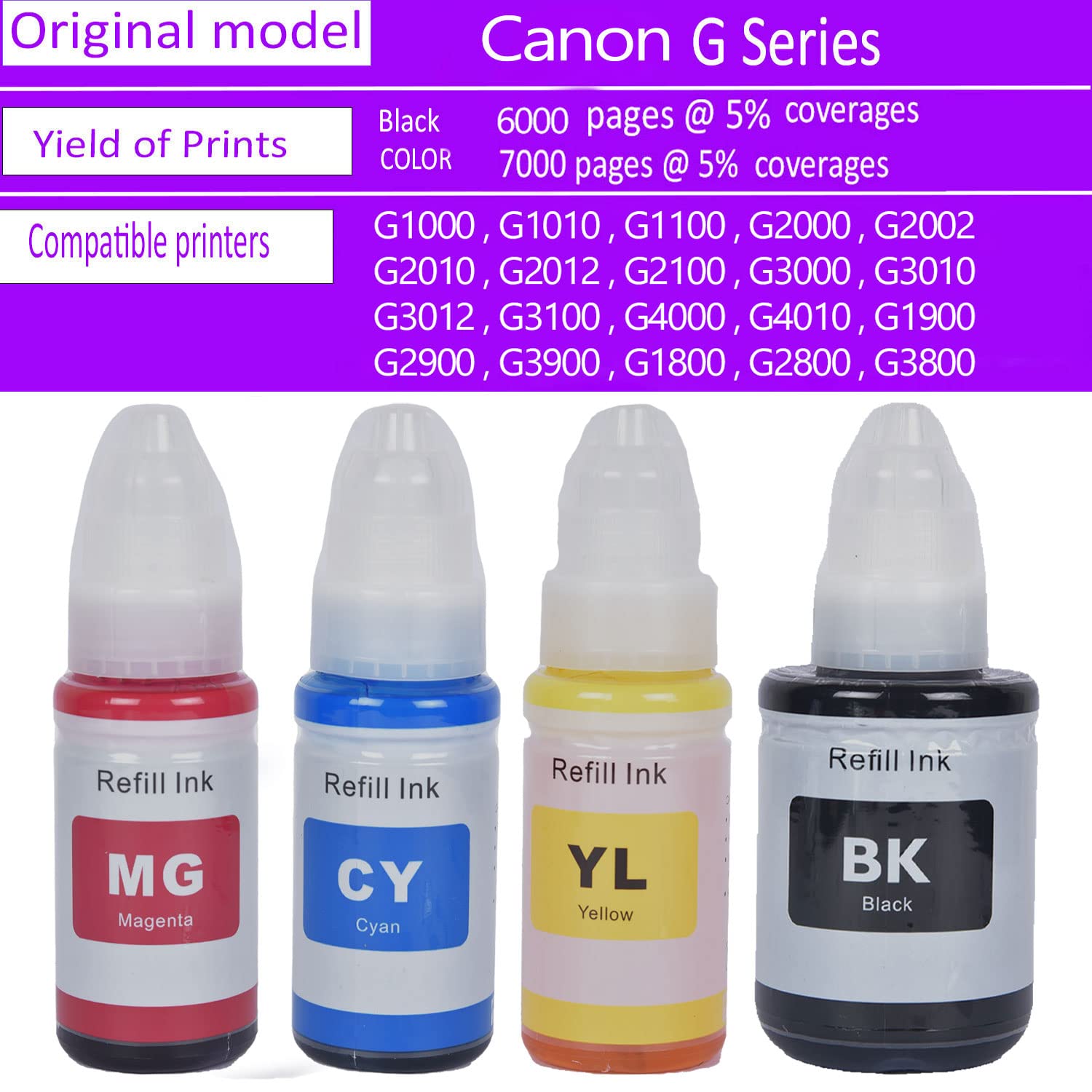 GOOD ONE Ink Compatible for Canon PIXMA G1000 All - Image 3